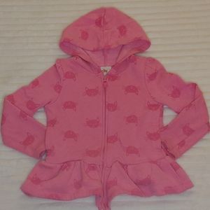 🎁Circo cat face zip up hoodie sz 4T